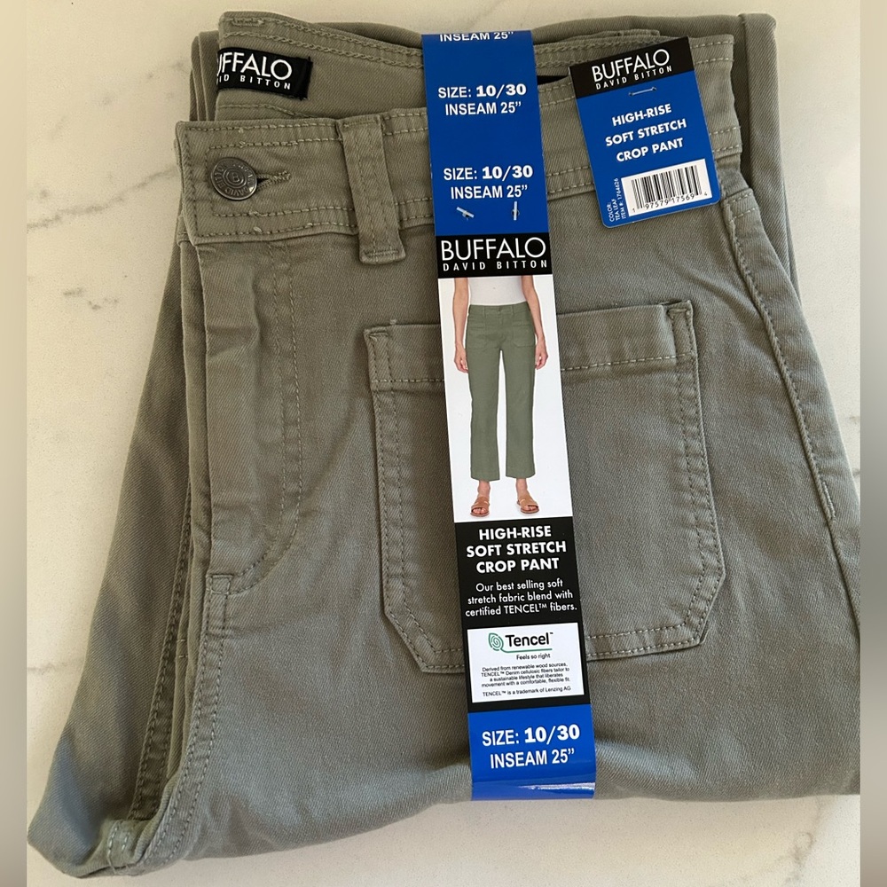 Buffalo David Bitton Cropped Olive Jeans - Picture 5 of 5
